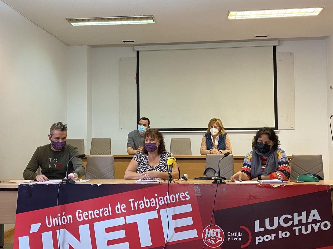 Rueda de prensa de UGT en Valladolid. 