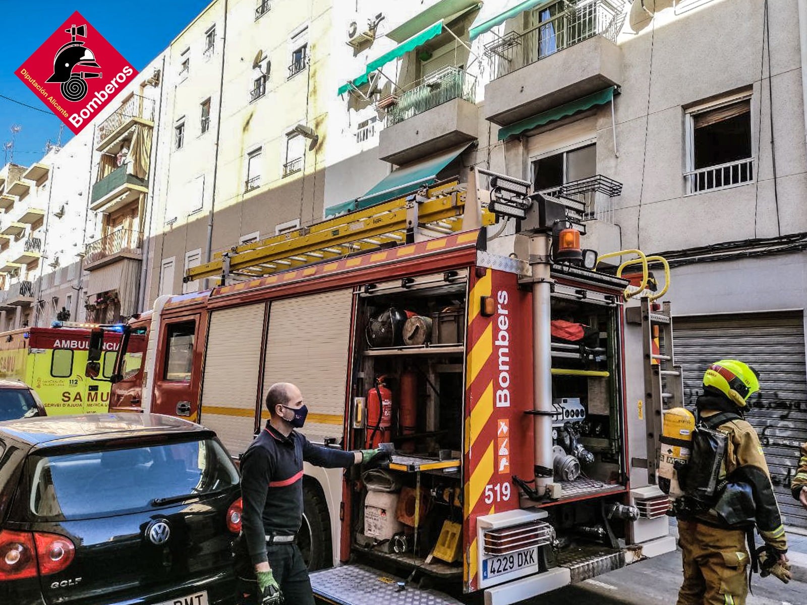 Fachada de la vivienda donde se ha producido el incendio