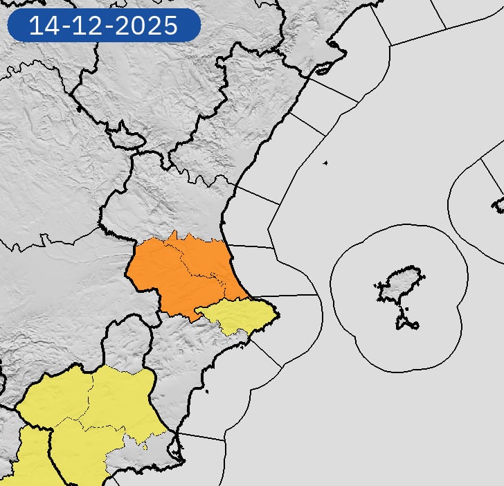 Avisos de AEMET. Fuente: GVA 112