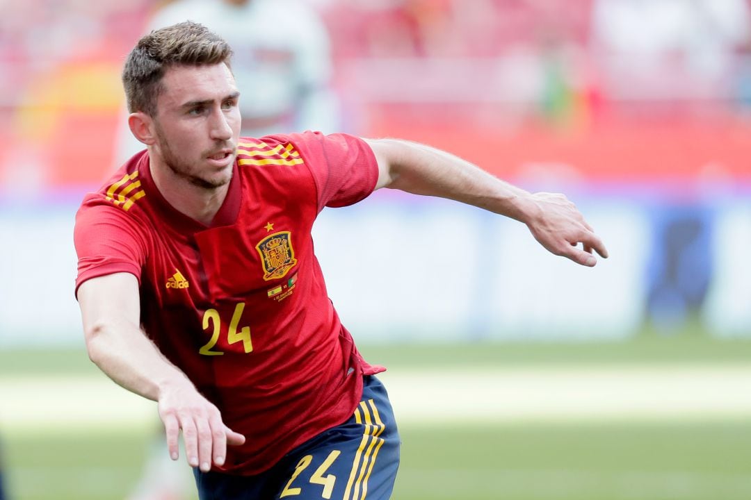 Aymeric Laporte en su debut con la Selección Española