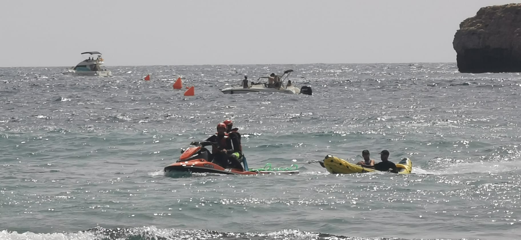 Rescate realizado por los efectivos de Cruz Roja Xàbia.