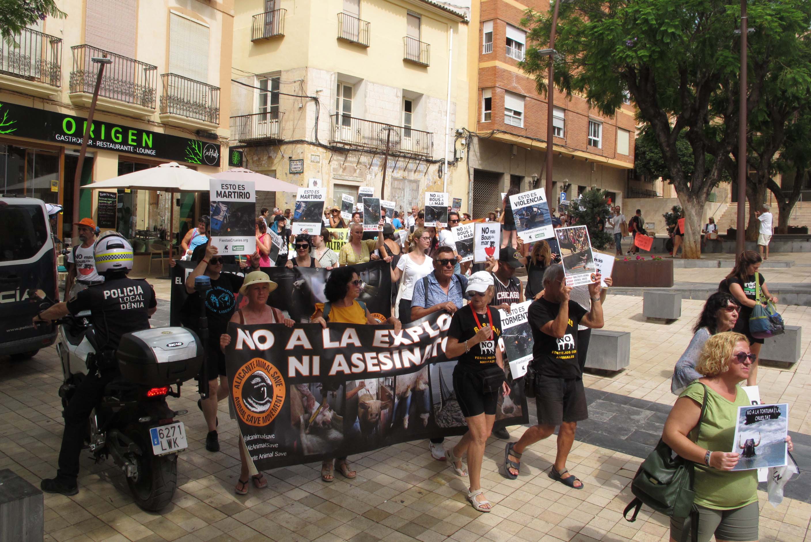 Momento de la manifestación.