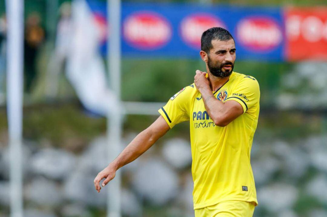 Albiol, durante un partido con el Villarreal