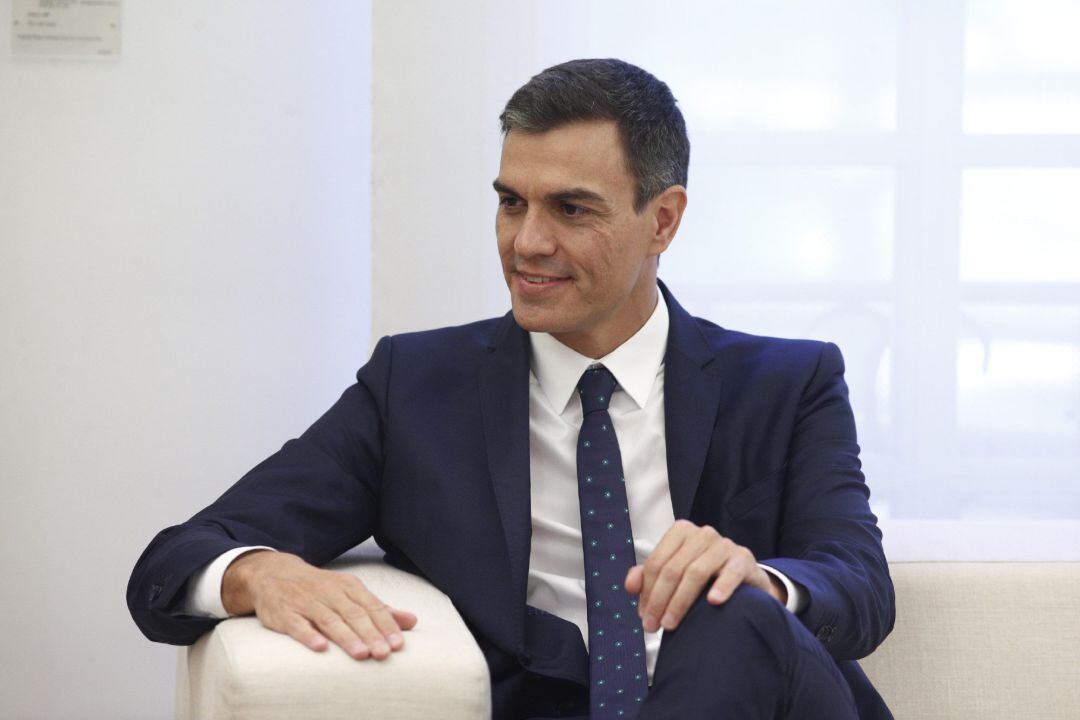 El presidente del Gobierno, Pedro Sánchez, en la Moncloa. 