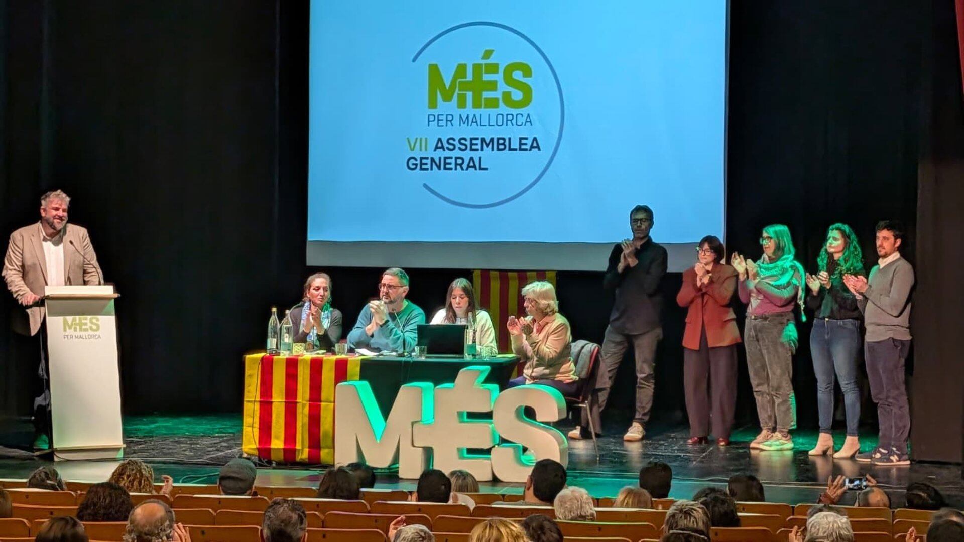 El coordinador general de MÉS per Mallorca, Lluís Apesteguia, durante la VII Asamblea General del partido