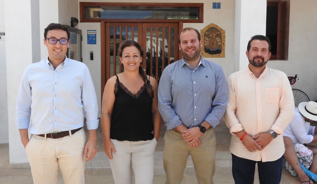 Un momento durante la visita