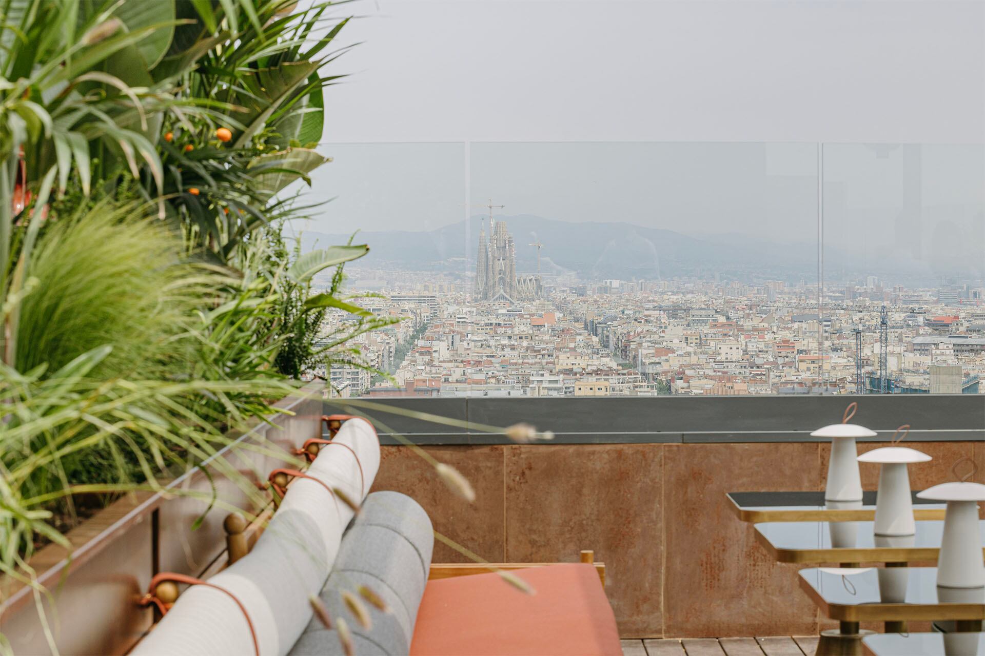 Vistes del rooftp de l'hotel Nobu a Barcelona