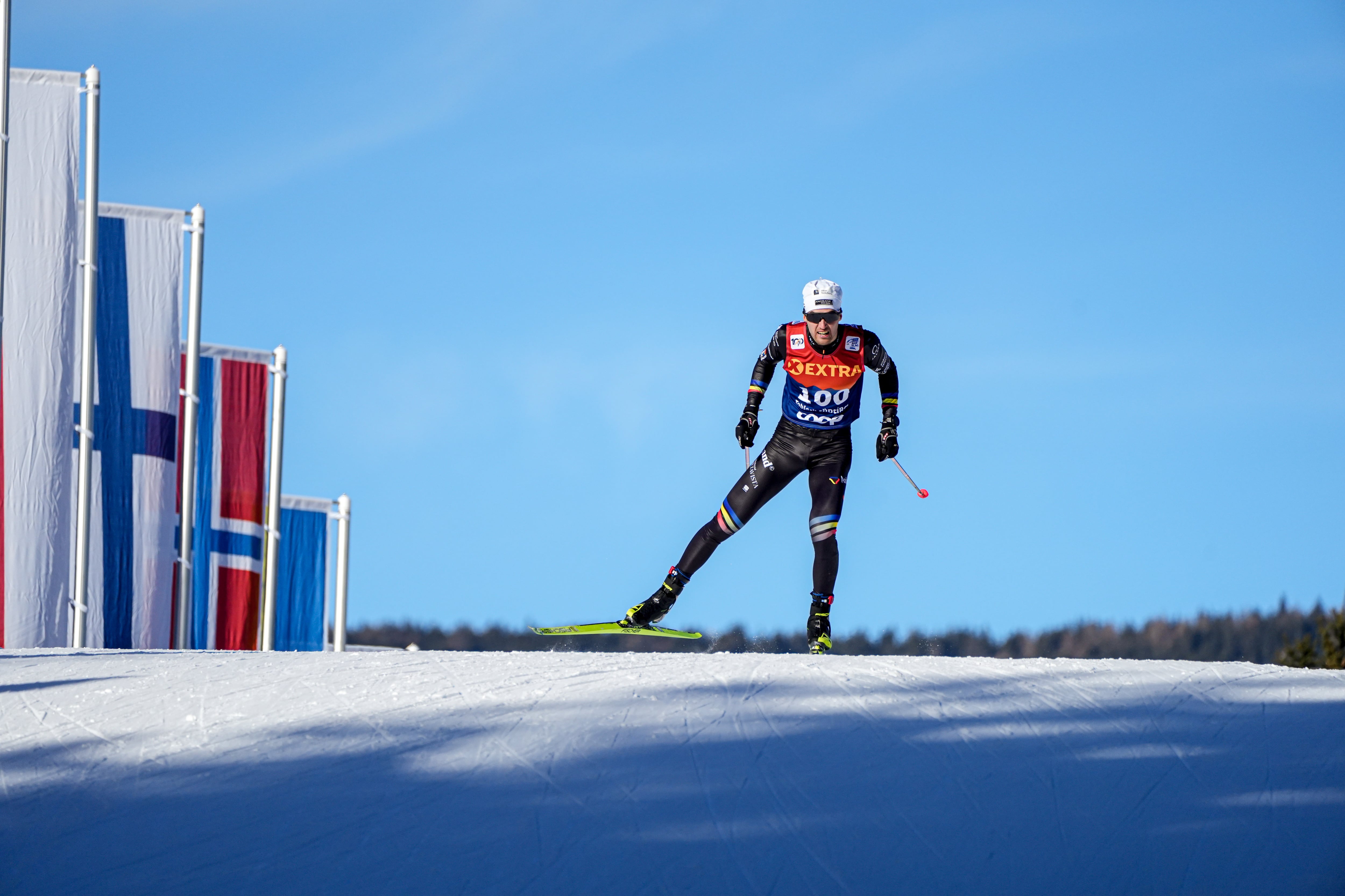 Irineu Esteve durant els 15 quilòmetres clàssics del Tour de Ski celebrats ahir