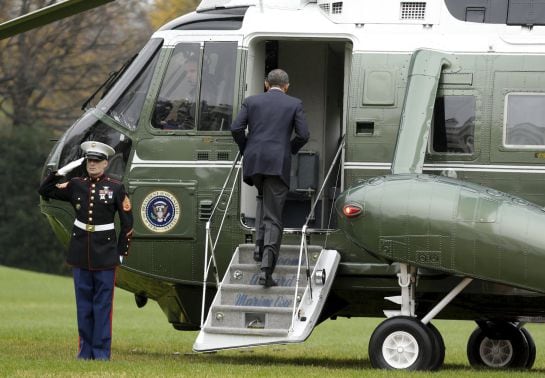 Barack Obama, presidente de Estados Unidos, al inicio de su viaje rumbo a la COP21.