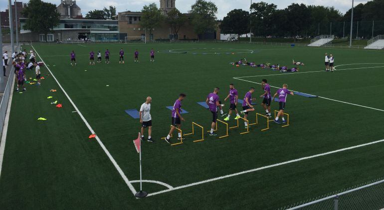 Entrenamiento del Real Madrid en Montreal 