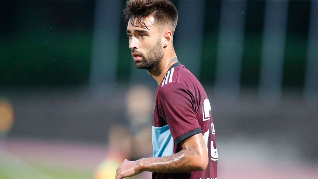 Brais Méndez durante un lance del partido