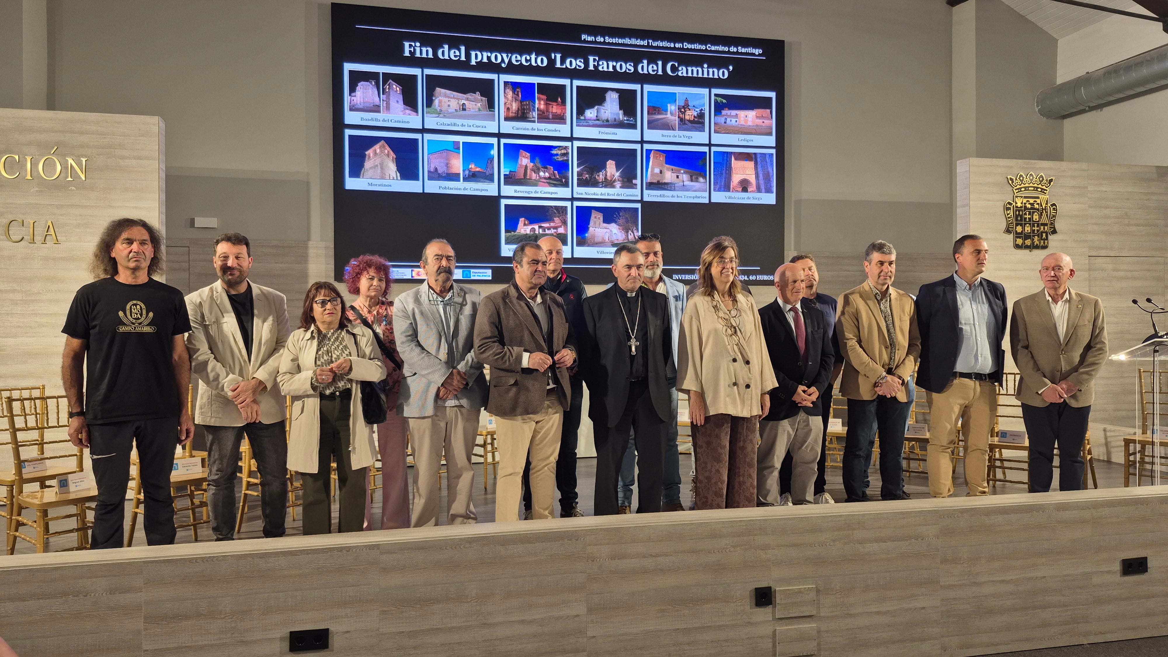 La Diputación de Palencia culmina el proyecto 'Los Faros del Camino' en catorce localidades tras iluminar 19 monumentos del Camino de Santiago