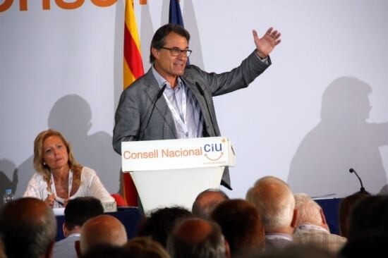 Artur Mas en un moment del seu discurs davant el Consell Nacional de CDC i UDC