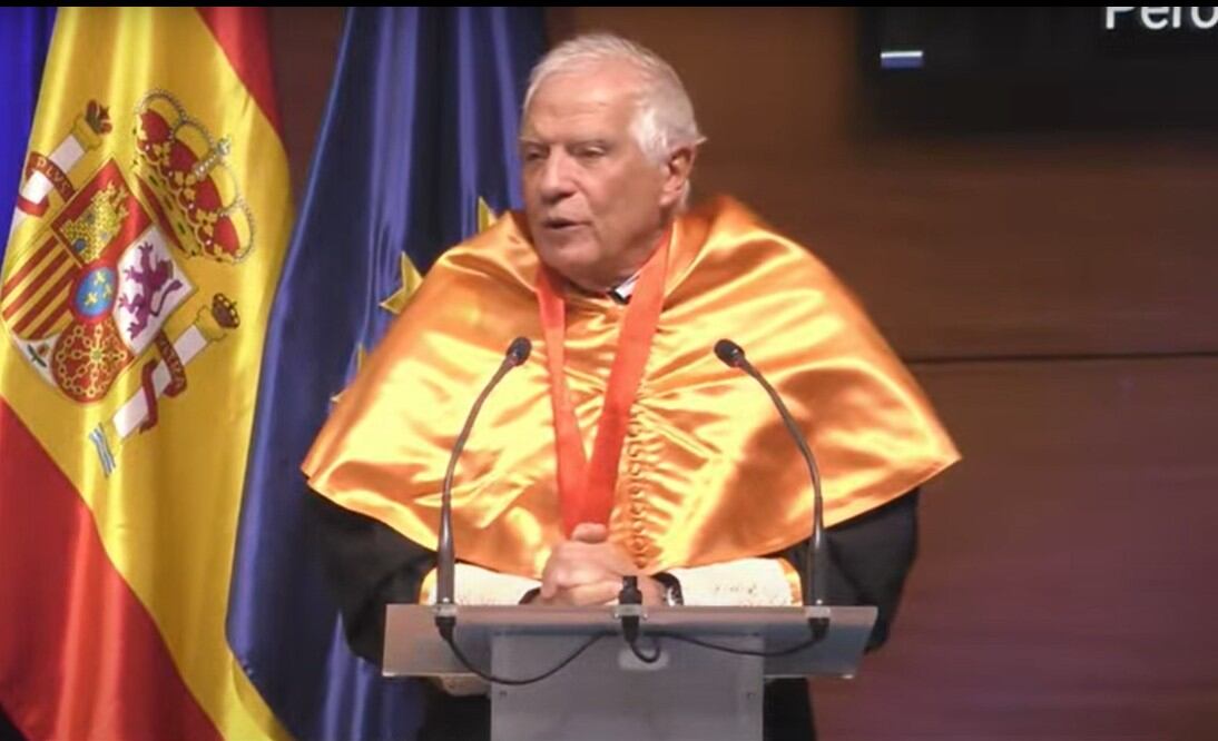 Josep Borrell, durante su lección magistral en la apertura del curso académico de la UC3M