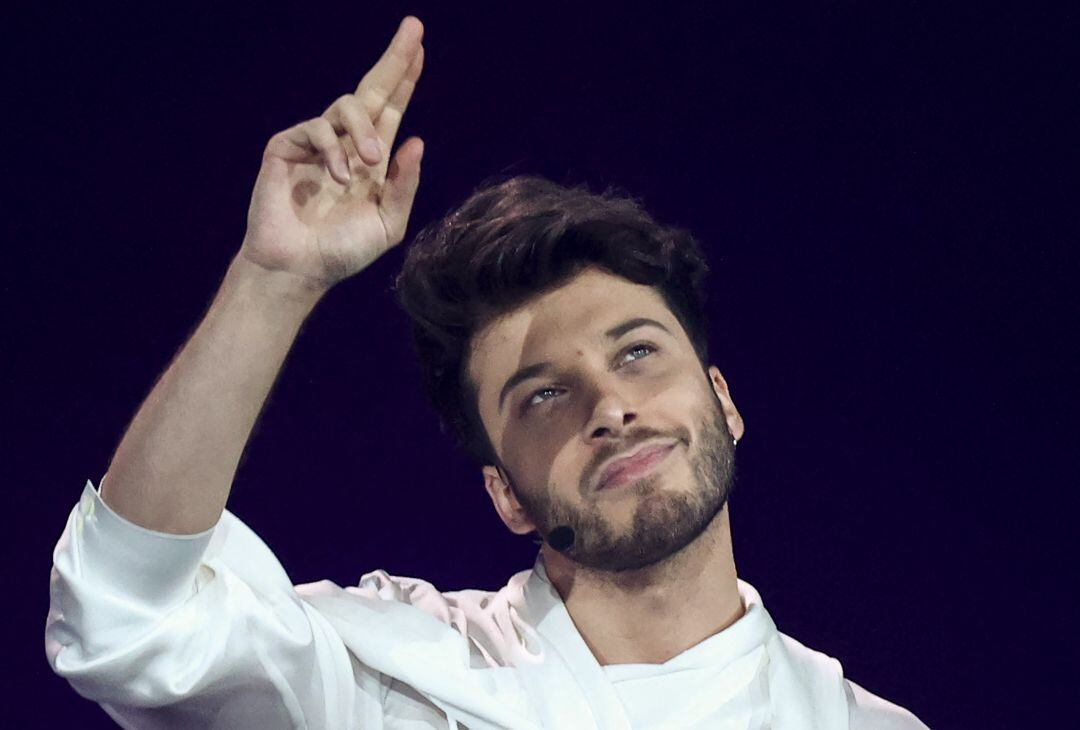 Blas Cantó durante los ensayos de Eurovisión.