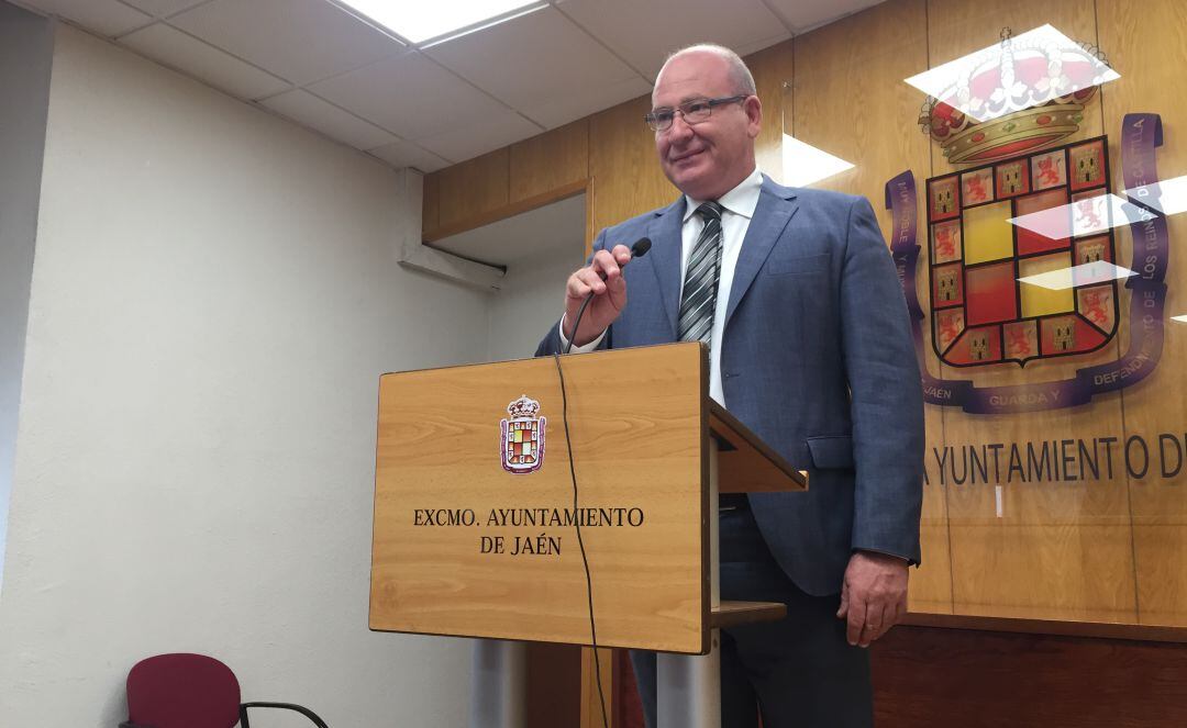 Javier Márquez abordaba este martes su última rueda de prensa como concejal del Ayuntamiento de Jaén