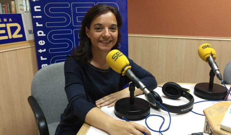 Sara Hernández (PSOE), este miércoles en los estudios de Cadena SER Madrid Sur