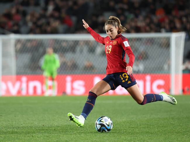 Olga Carmona marca el primer gol en la final del Mundial de España frente a Inglaterra