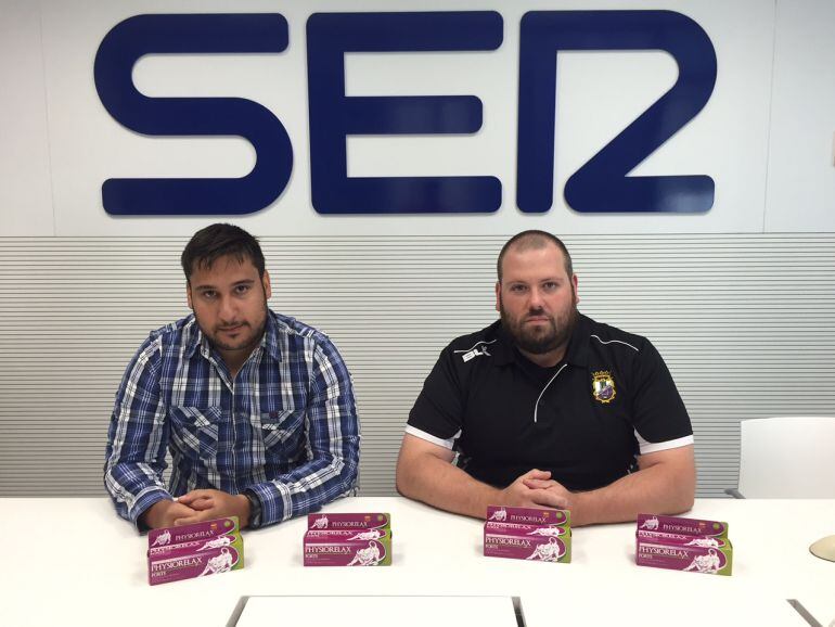 Javi Garrido, entrenador, y Victor González, presidente del Palencia Rugby Club