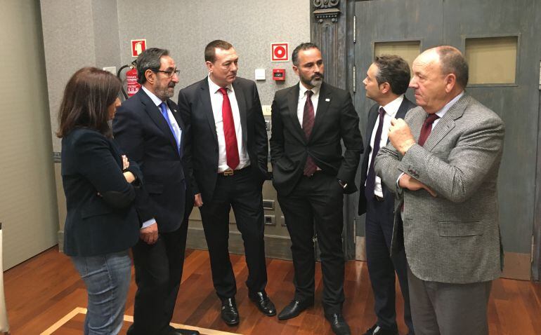 Miembros de las Asociaciones patronales del metal en Pontevedra en una imagen de archivo