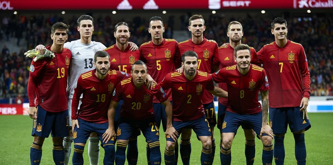 La alineación de la Selección, en uno de sus últimos partidos