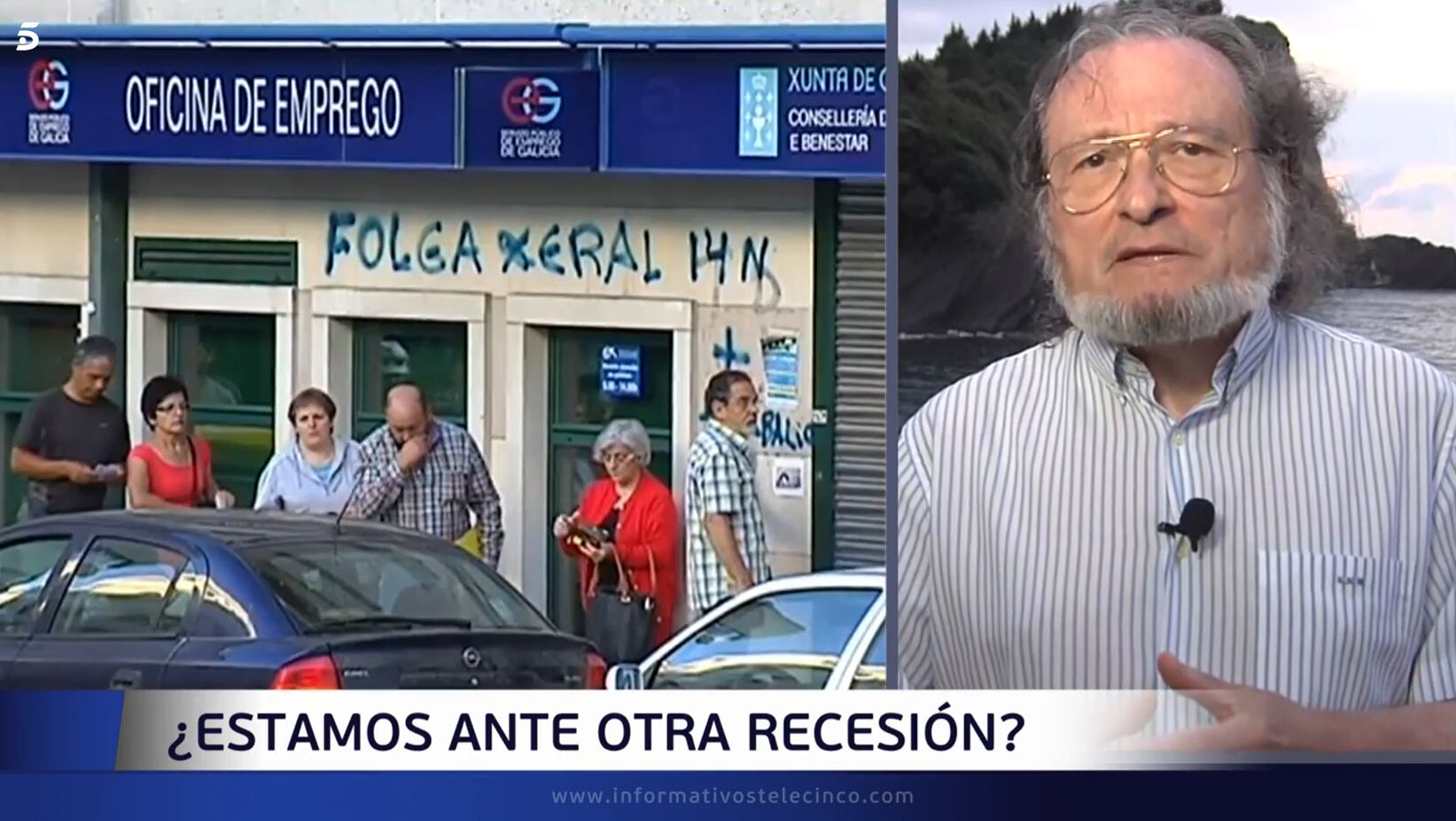 Santiago Niño Becerra ofrece su predicción económica en Informativos Telecinco.