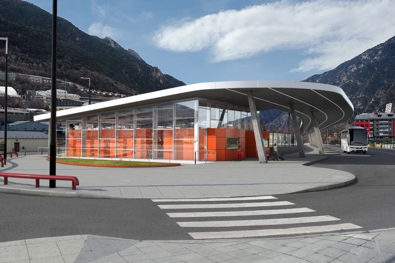 Reproducció del projecte de l'estació nacional d'autobusos.