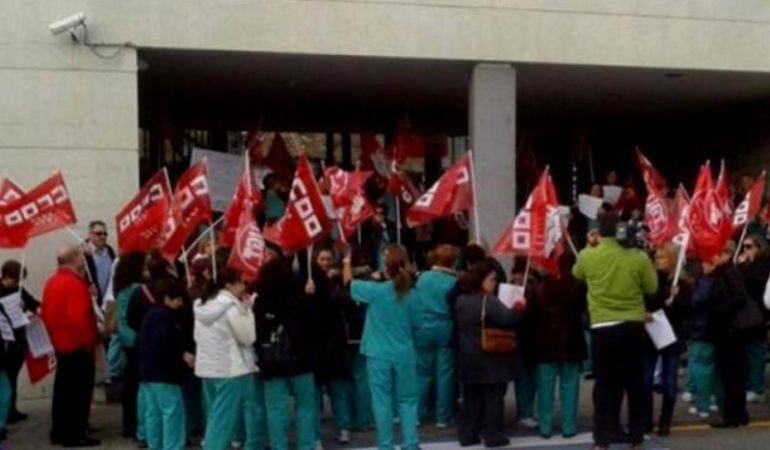 Las trabajadoras de limpieza fueron a la huelga en febrero de 2015