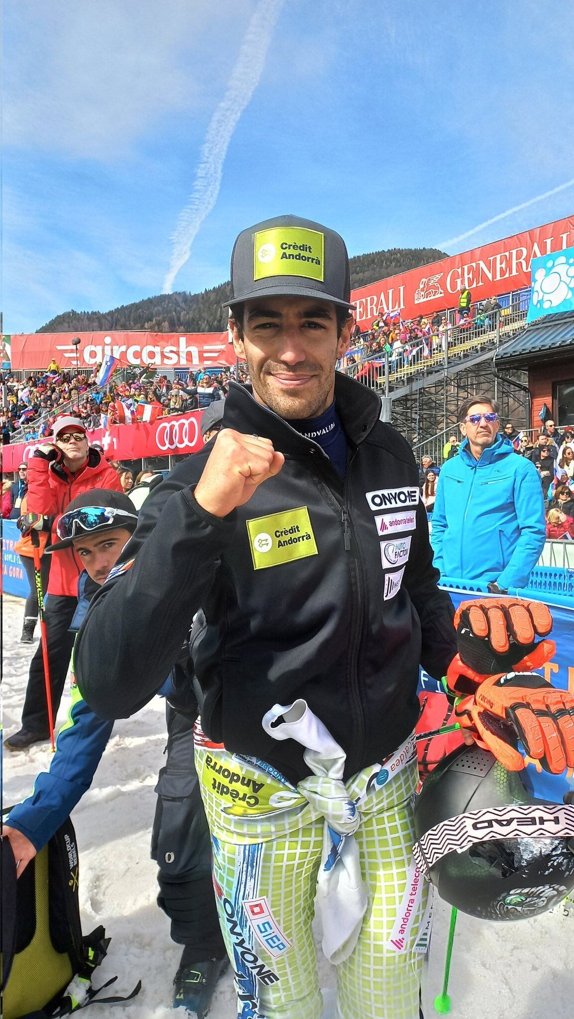 Joan Verdú celebra la seva classificació per a les finals d'Andorra.