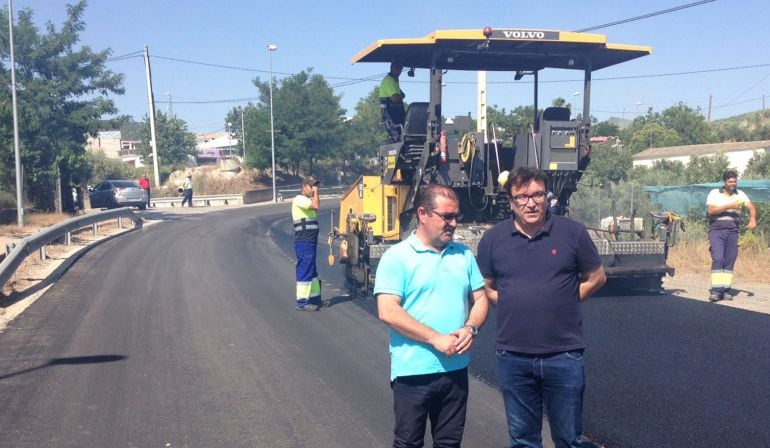 José Castro y Cristóbal Rodríguez visitan las obras.