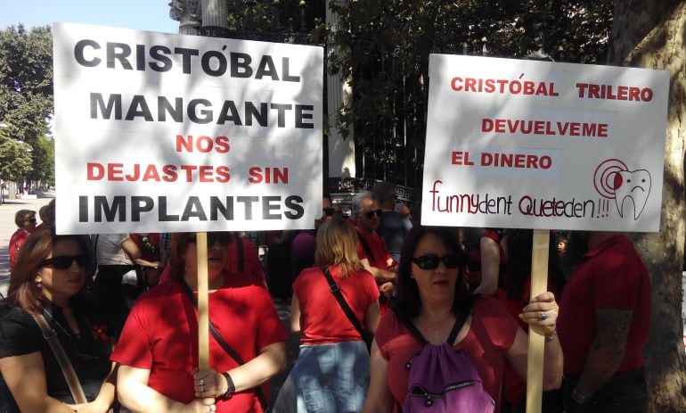 Afectados por el cierre durante la manifestación