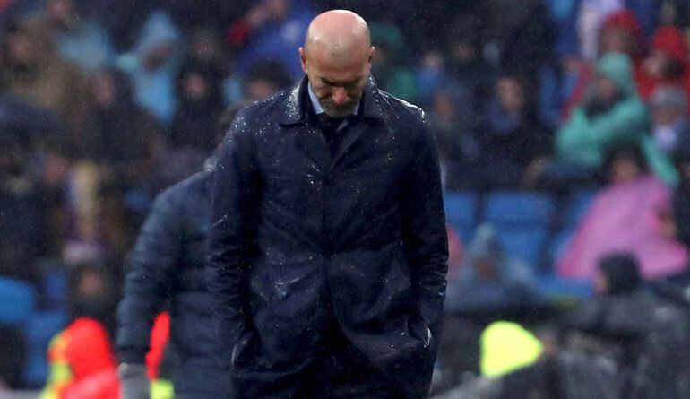 Zinedine Zidane, durante el partido ante el Villarreal