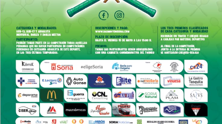 Manolo Acero (Delegación Bádminton Soria) - El Torneo Popular de Bádminton de Soria alcanza las 22 ediciones