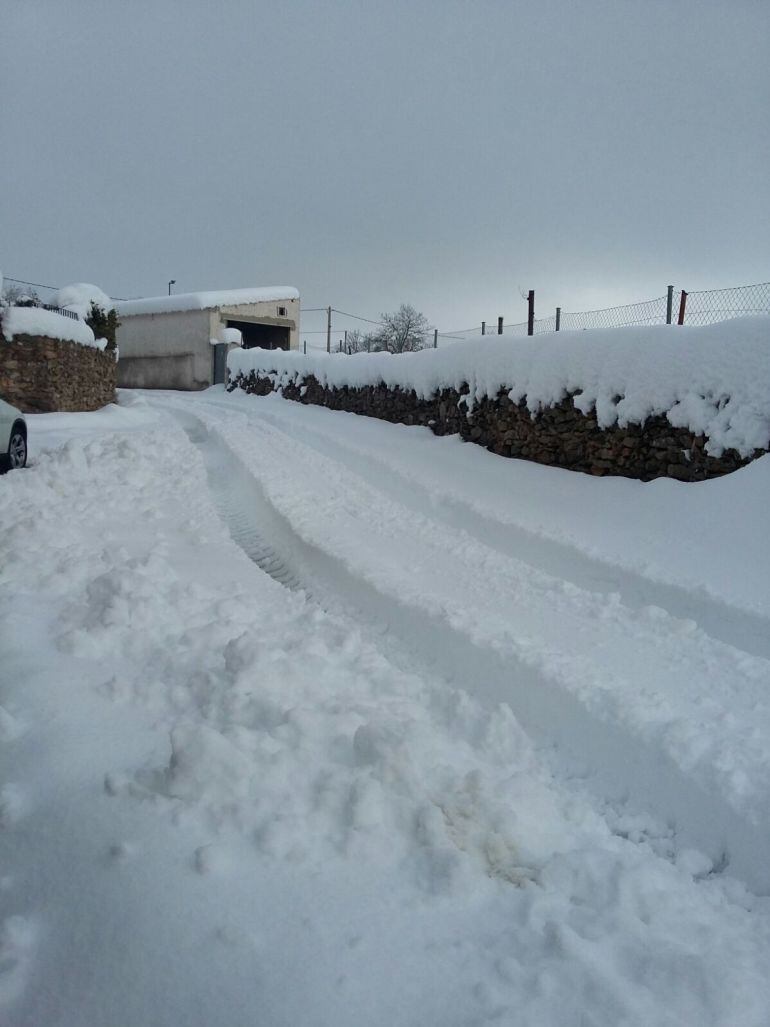 Nieve caída el fin de semana en la provincia de Segovia