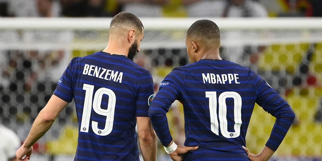 Benzema y Mbappé, durante la pasada Eurocopa