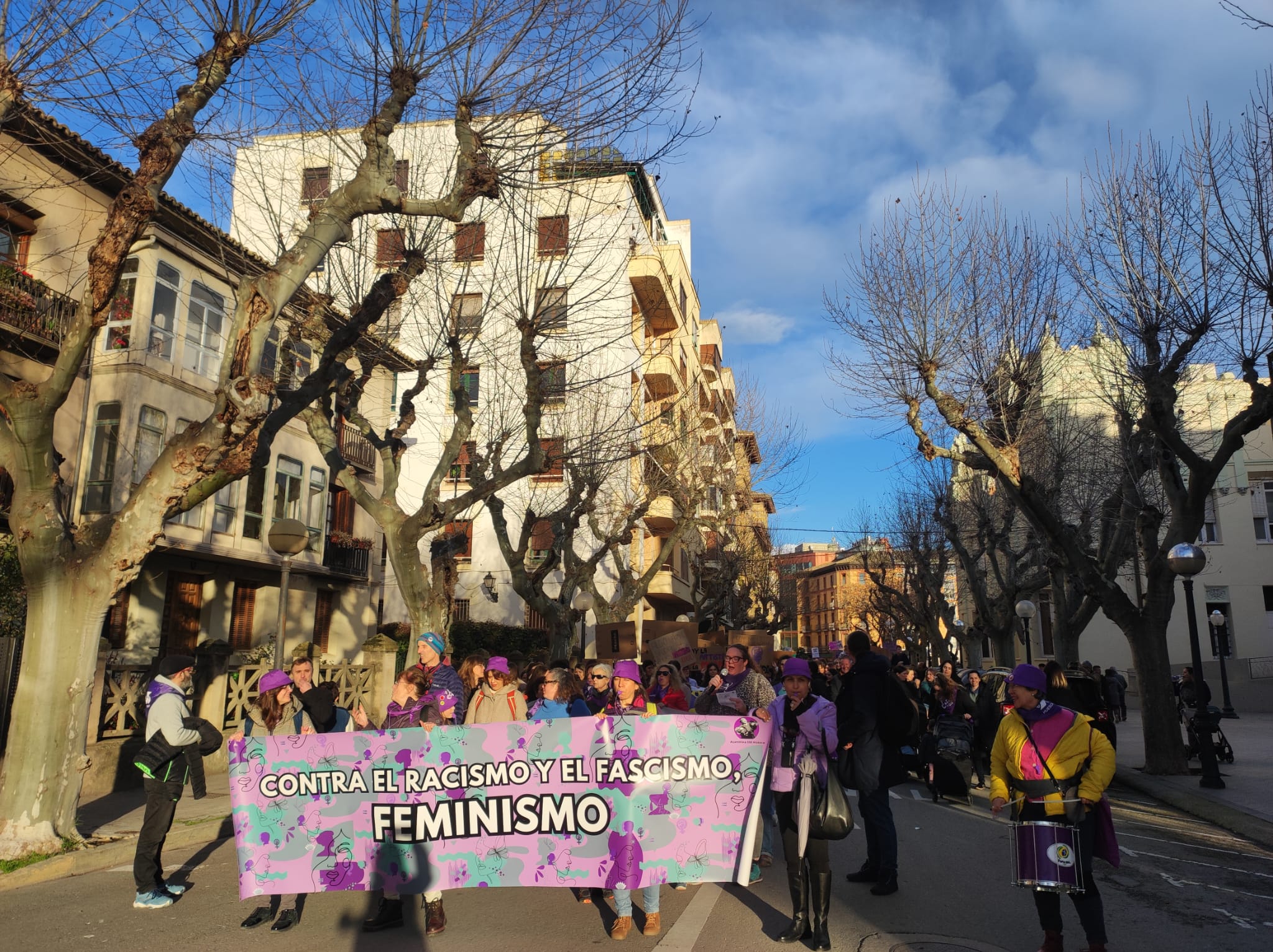 Manifestación por el 8M en Huesca.