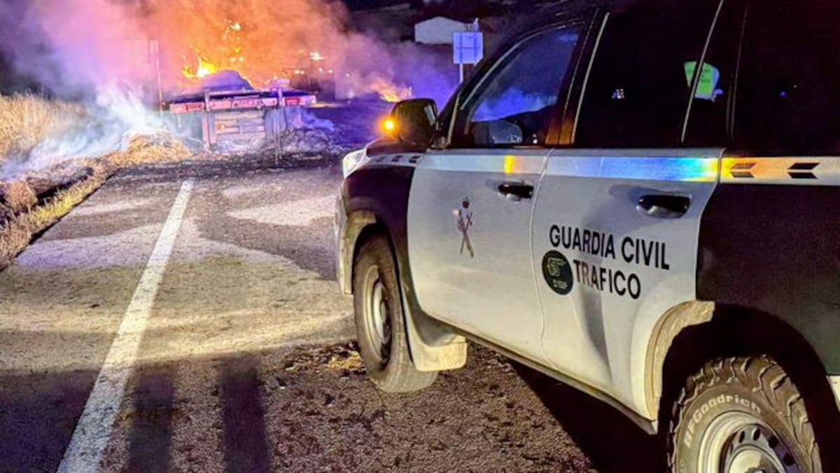 Cortada la Nacional 211 por el incendio de un camión