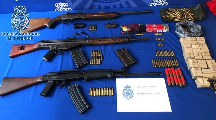 Armas incautadas en Algeciras