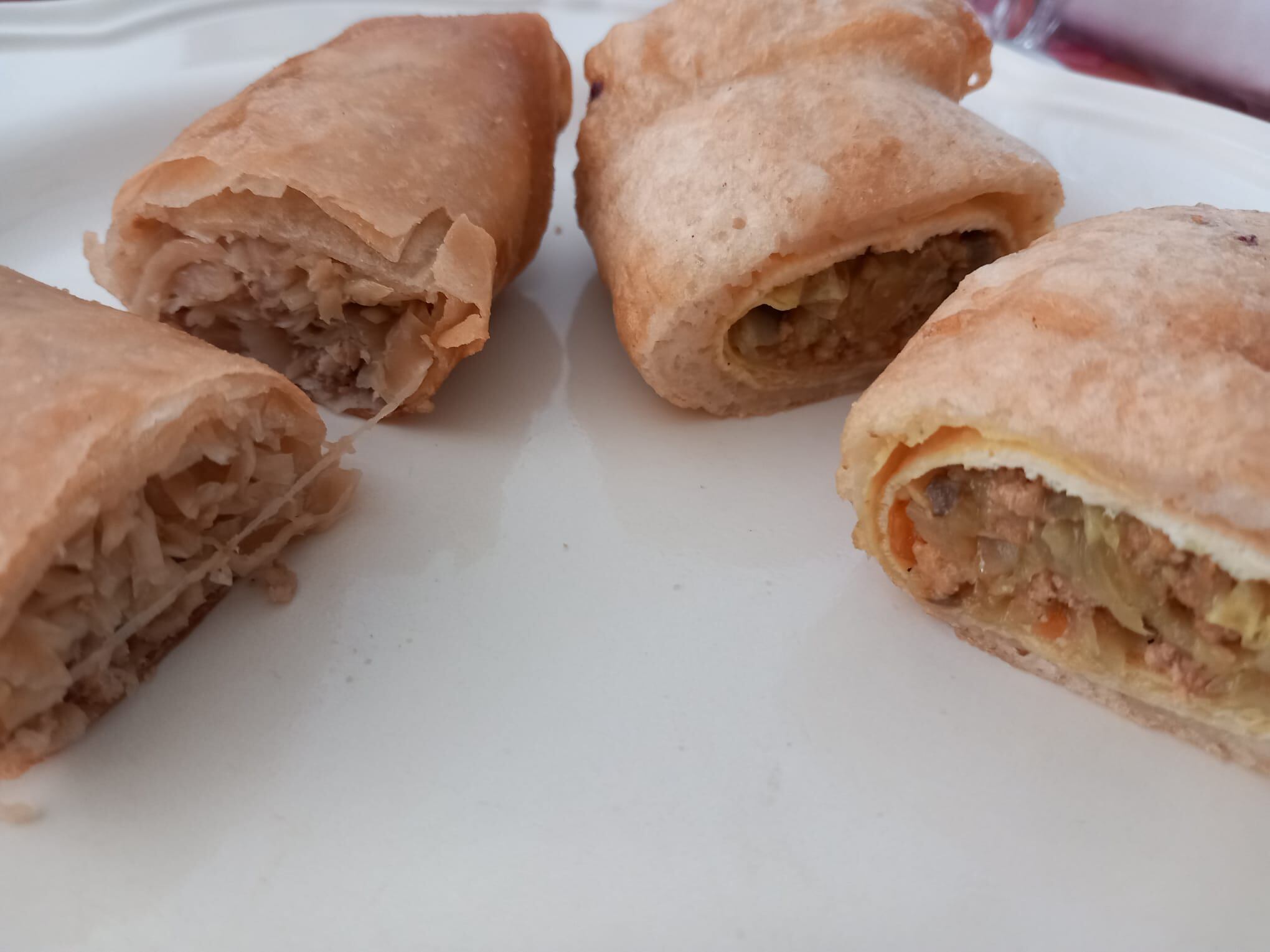 Rollos de primavera y de curry