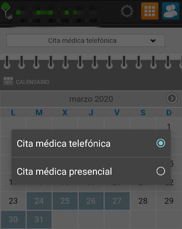 Solicitud de cita médica telefónica a través de la aplicación de Salud Responde