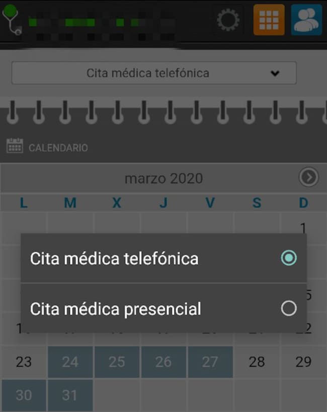 Solicitud de cita médica telefónica a través de la aplicación de Salud Responde