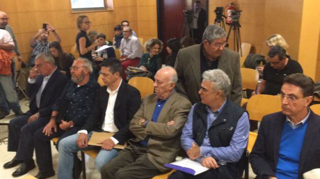 Los acusados durante el juicio