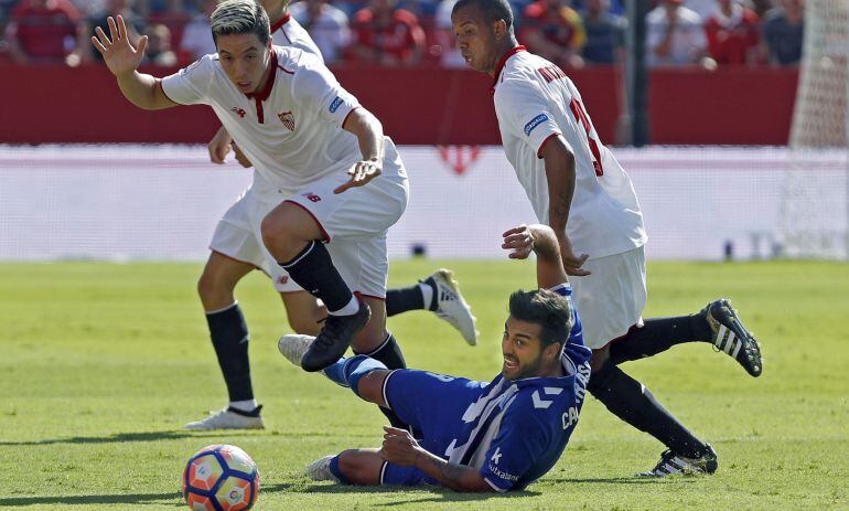 Nasri, instantes antes de caer lesionado