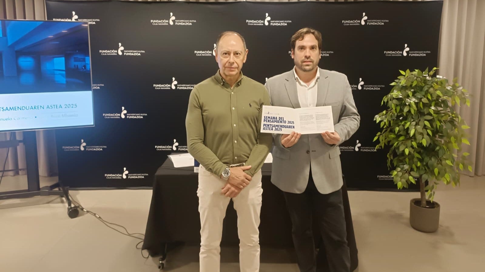 Presentación de la cuarta Semana del Pensamiento de Fundación Caja Navarra. Cadena SER