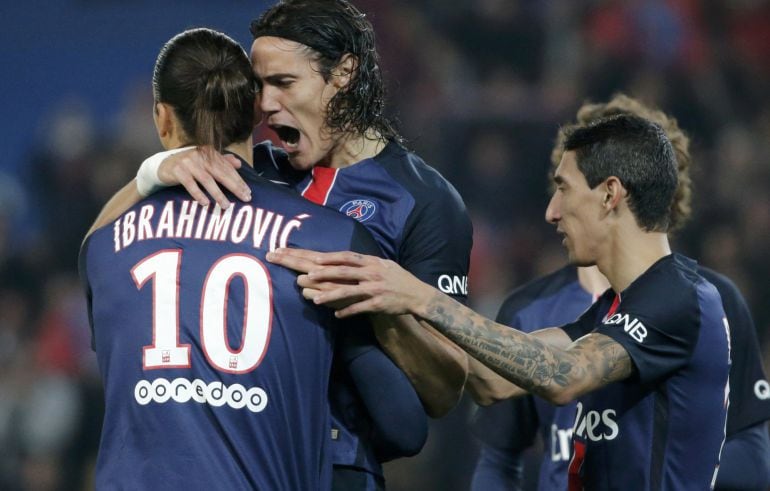 Ibrahimovic, Cavani y Ángel Di María.