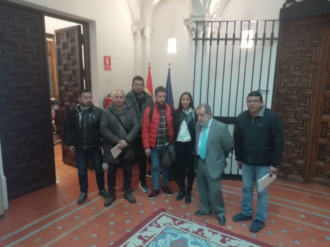 El Defensor del Pueblo, Francisco Fernández Marugán, tras recibir a seis solicitantes de asilo que han tenido que dormir en la calle. 