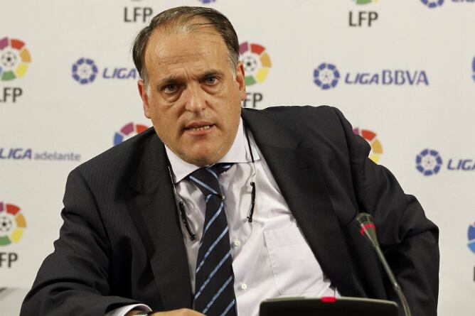 Tebas, en rueda de prensa