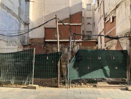 Estado exterior del solar en la calle Barrio y Mier de Palencia