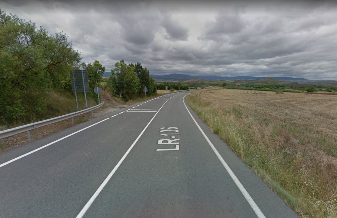 Carretera LR-136 donde ha sucedido el accidente
