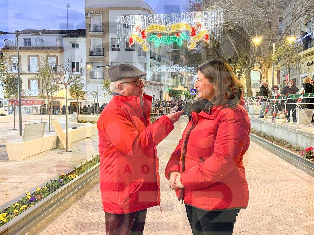 Momento de la entrevista a la alcaldesa de Jódar